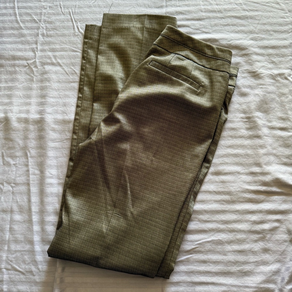 New York & Company Stretch Dress Pants Women’s Size 6 Micro Check Plaid